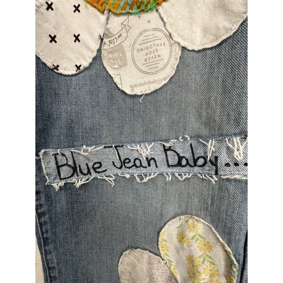 The Scrappy Camper Womens Jeans Sz XL FairyGrunge Boho Festival Upcycled Floral - Picture 4 of 16